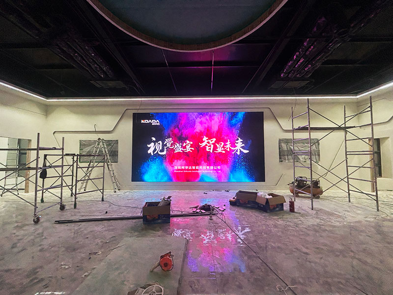 云南省昭通市昭通东站中铁十局有限公司应用柯华达P2室内全彩LED显示屏
