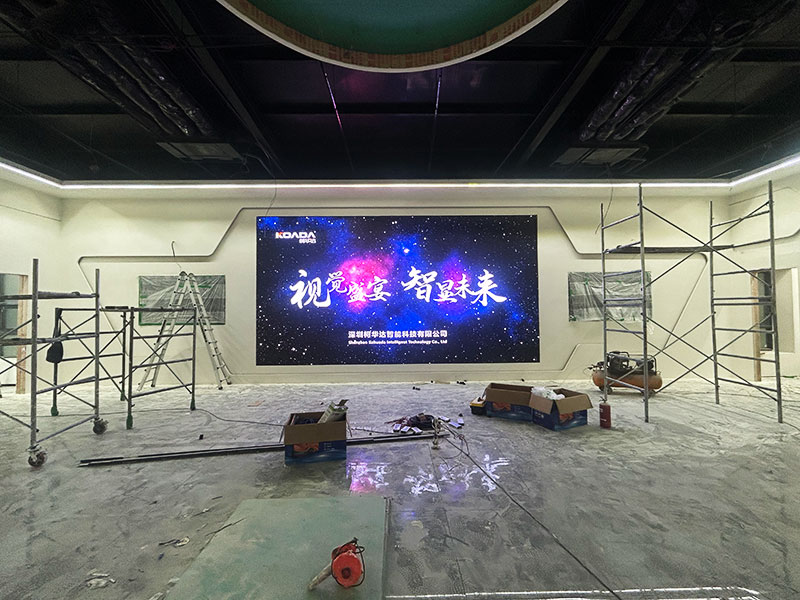 云南省昭通市昭通东站中铁十局有限公司应用柯华达P2室内全彩LED显示屏